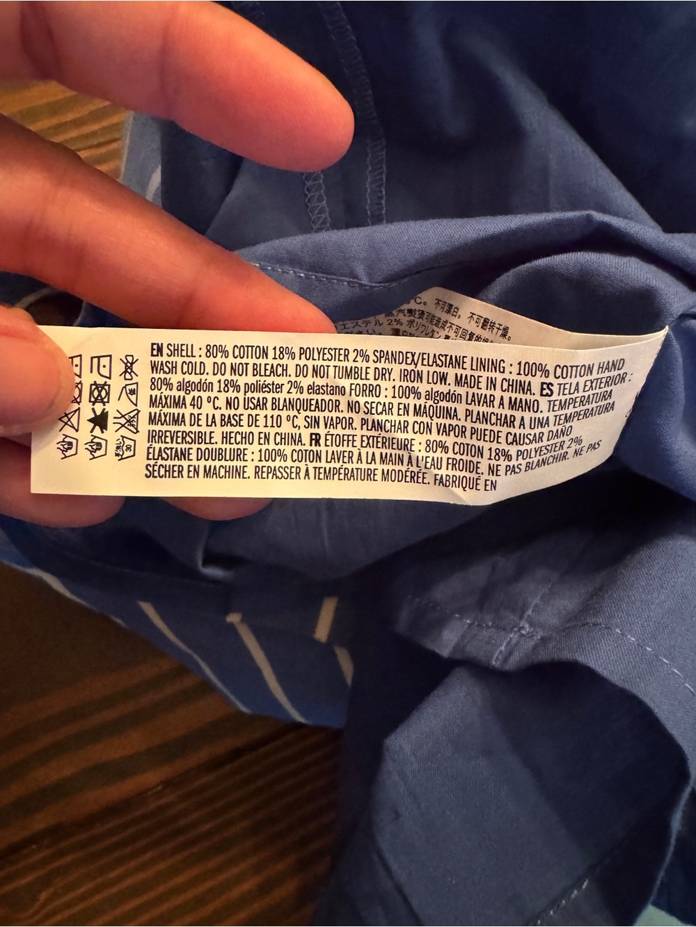 Anthropologie English Factory Blue White Stripe Tie Strap Denim Mini Dress XS - Picture 6 of 6